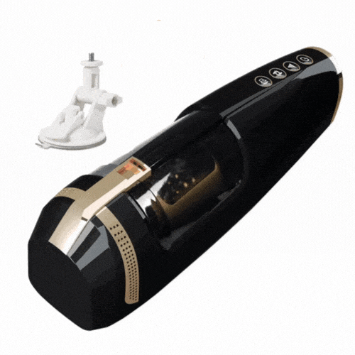 Male masturbator showing realistic design and heating function