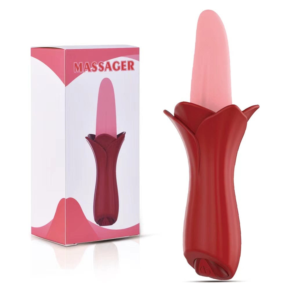 intimilife - Rose Tongue Vibrating Stick Vaginal Licking Clitoris Stimulator-IntimiLife