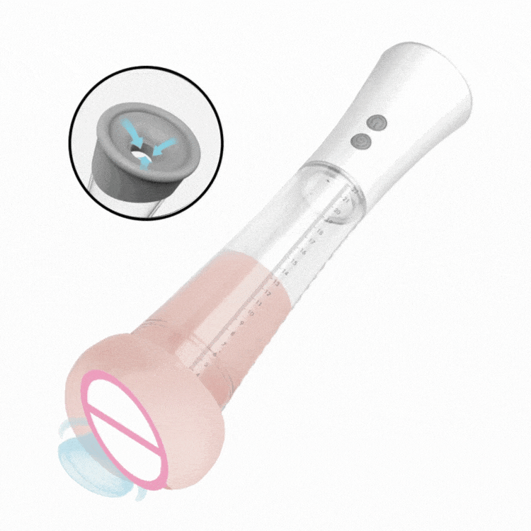 Male masturbation cup showing sleek design and USB charging port