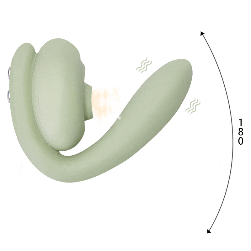 2-in-1 clit sucking vibrator showing dual stimulation design