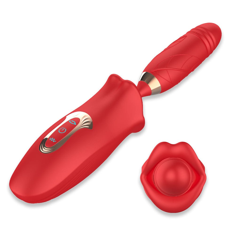 Waterproof adult wellness product with lip tongue suction function