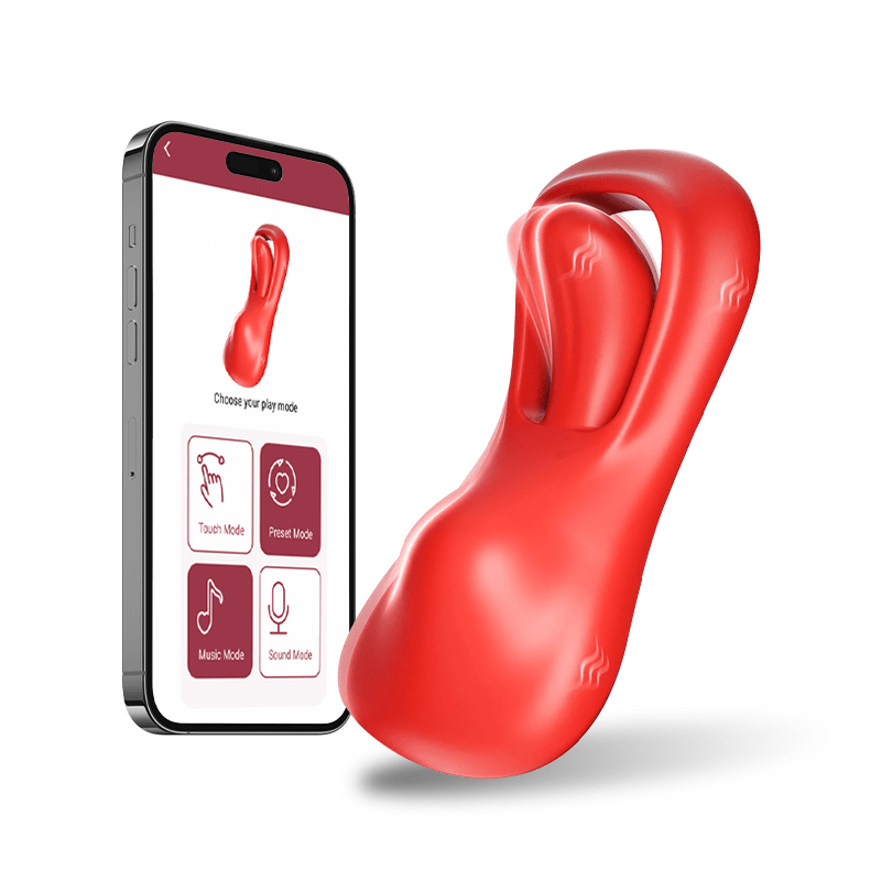 Tongue Wearable Clitoral Stimulation Vibrator with Remote & APP Control-IntimiLife