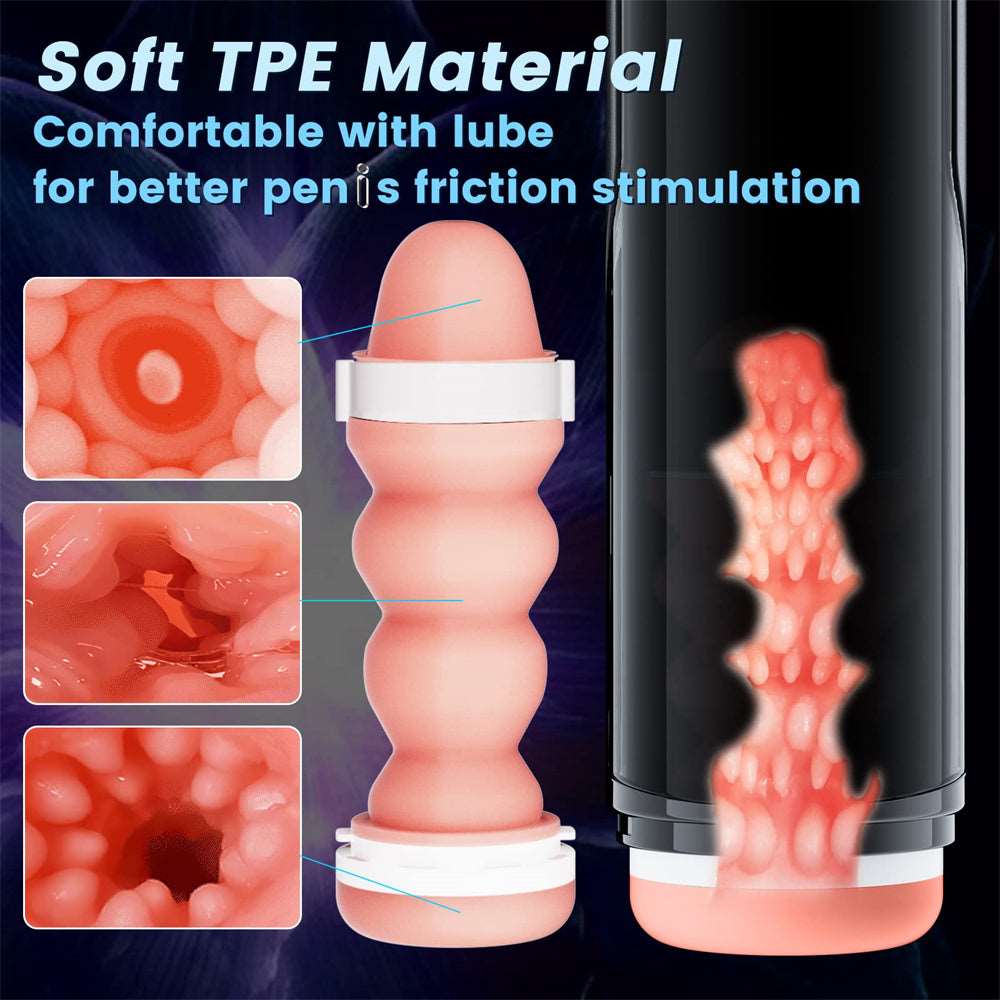 intimilife - Big Cup Automatic Telescopic Penis Stimulation Pocket Pussy Stroker Masturbation Cup-IntimiLife