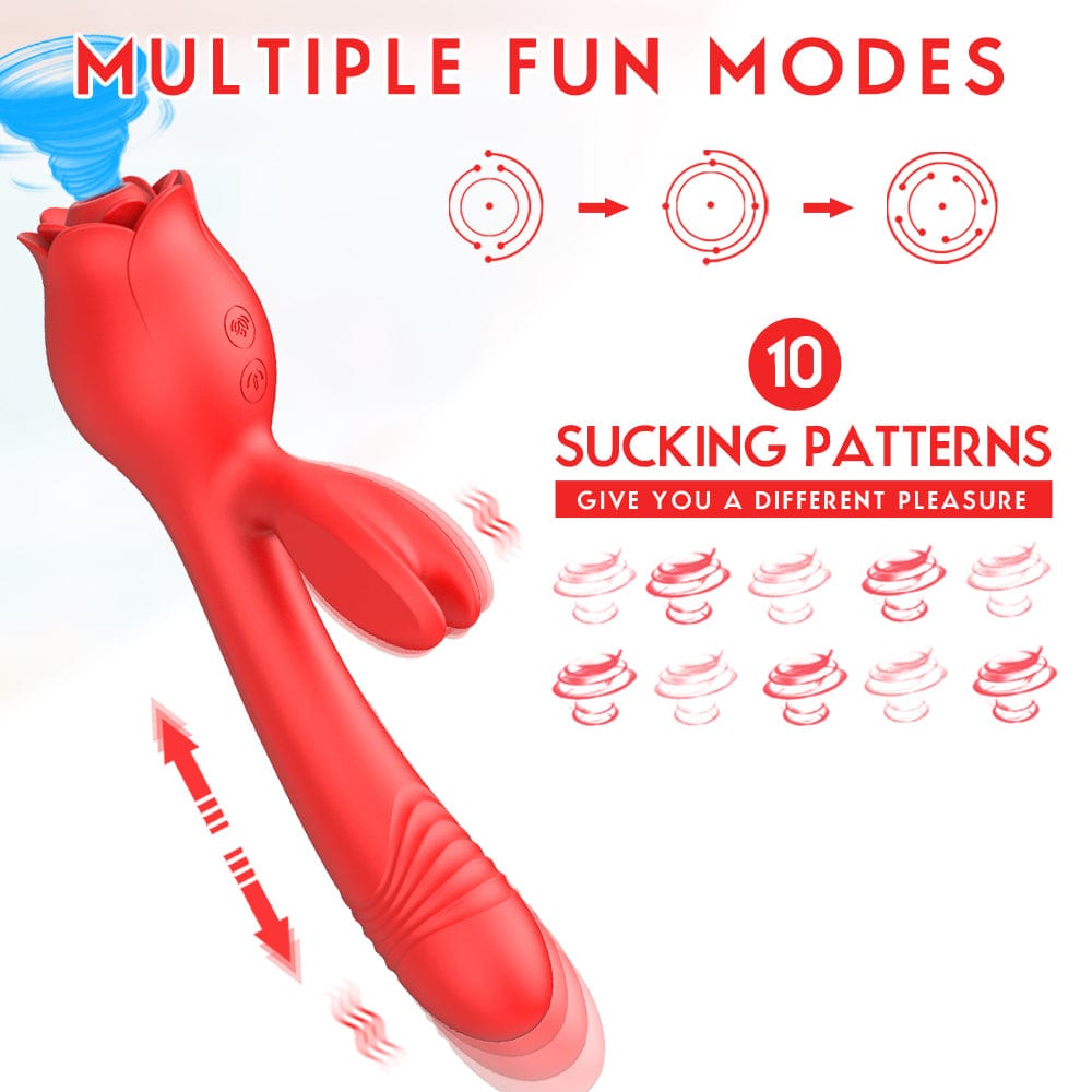 intimilife - Rose Vibrator G Spot Clitoral Stimulator-IntimiLife