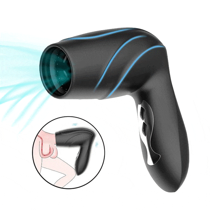 Automatic male masturbator with ergonomic handle and USB charging port