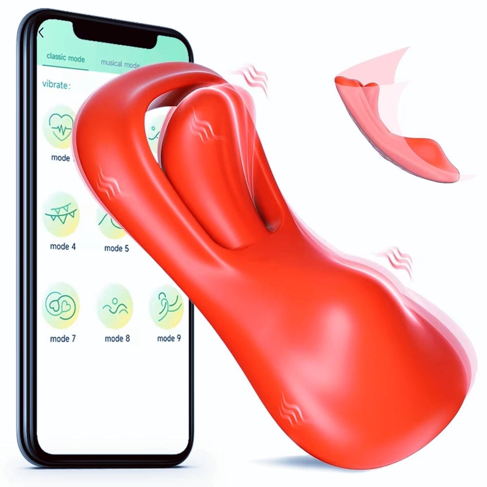 Tongue Wearable Clitoral Stimulation Vibrator with Remote & APP Control-IntimiLife