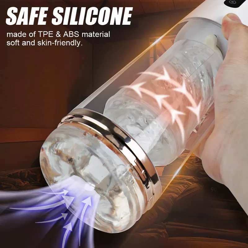 10-Frequency Rotating 10-Frequency Retractable Male Masturbator-IntimiLife