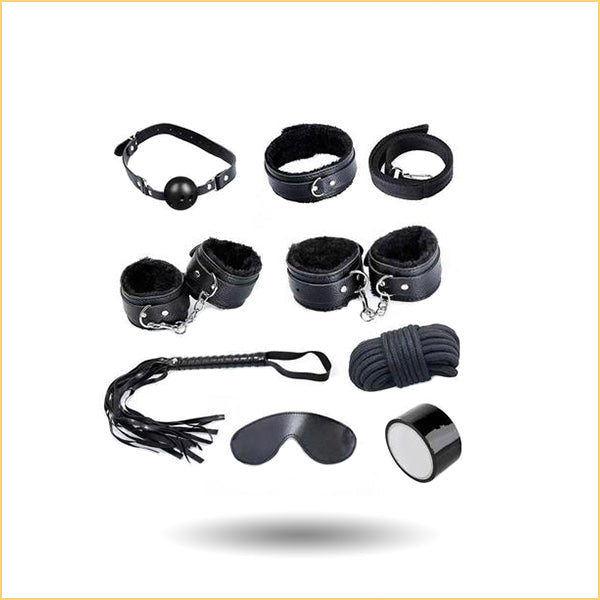 Plush Leather BDSM 7-Piece Set-IntimiLife