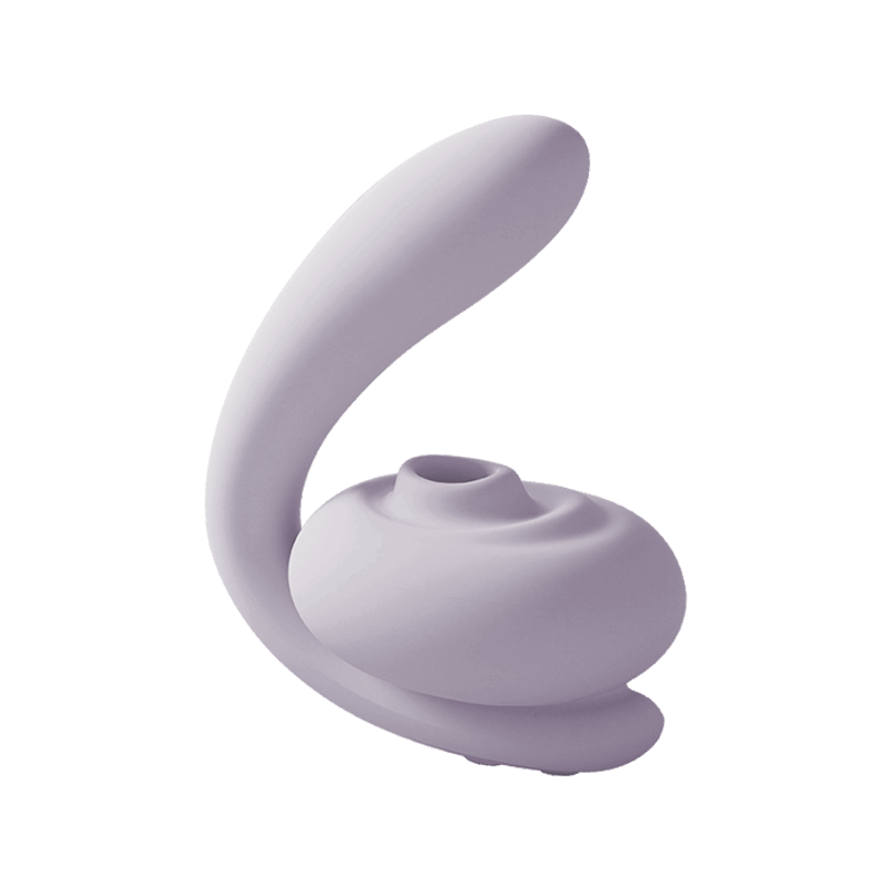 Clitoral suction toy with magnetic charging port visible