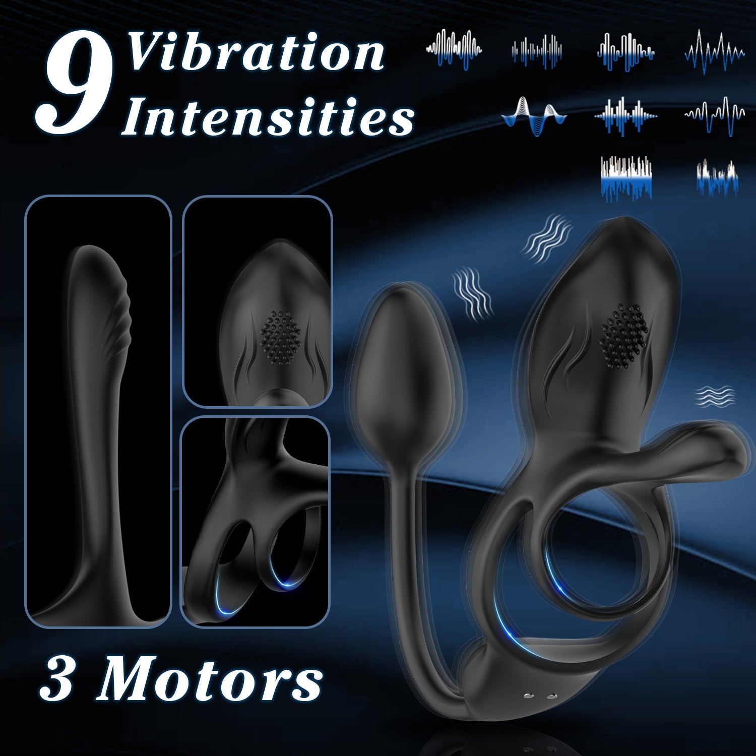 Remote control operating 10 vibration modes for hands-free pleasure experience