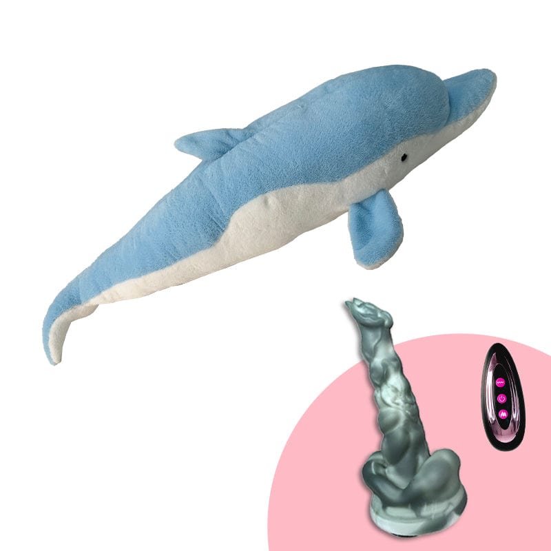 Person using remote control to operate the discreet plush machine