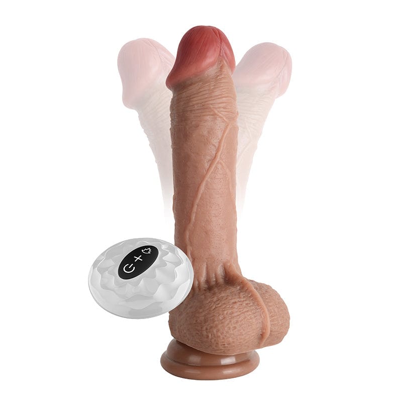 Waterproof retractable swing dildo showing multiple frequency settings