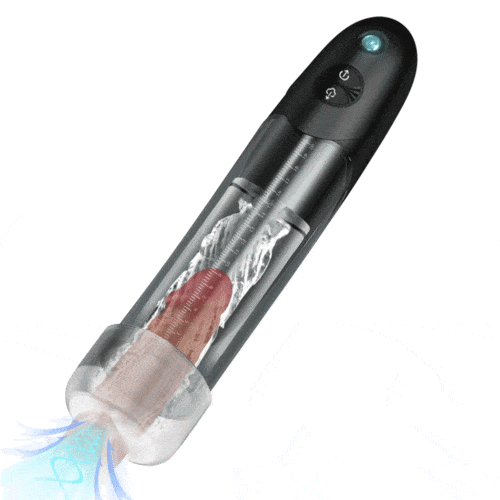 Waterproof penis pump with triple suction technology and spiral sleeve