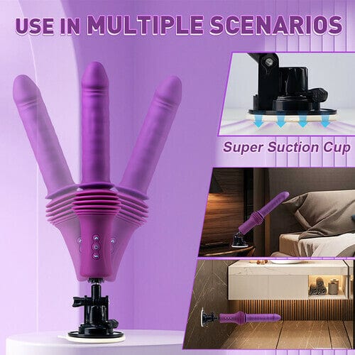 Powerful 145° Adjustable Base Heating Thrusting Vibrating Dildo Machine 11.81 Inch-IntimiLife
