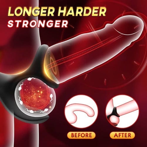 3 In 1 Spherical Vibrating Anal Plug Testicles Stimulator With cock Ring-IntimiLife