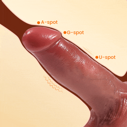 Close-up of 7.28-inch textured silicone dildo showing tapered head and suction cup base