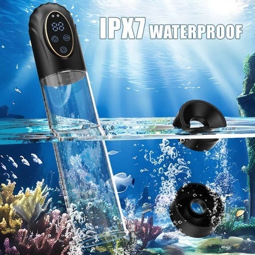 Mergano - Full Waterproof 6 Modes Erection Enlargement and Masturbation 3 and 1 Penis Pump-IntimiLife