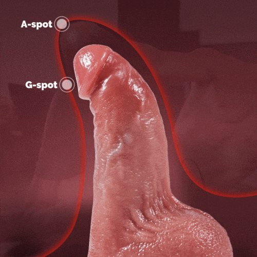 5.51‘’ Derek Curved Glans Free Lubricant P and G Spot Stimulation Realistic Anal Dildo Thrusting Heating Vibrating-IntimiLife