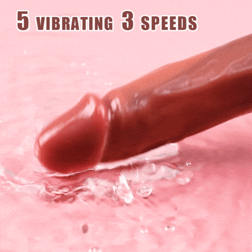 8.9‘’ 5 Beads Rotating Swing 8 Vibrating Dildo remote control-IntimiLife
