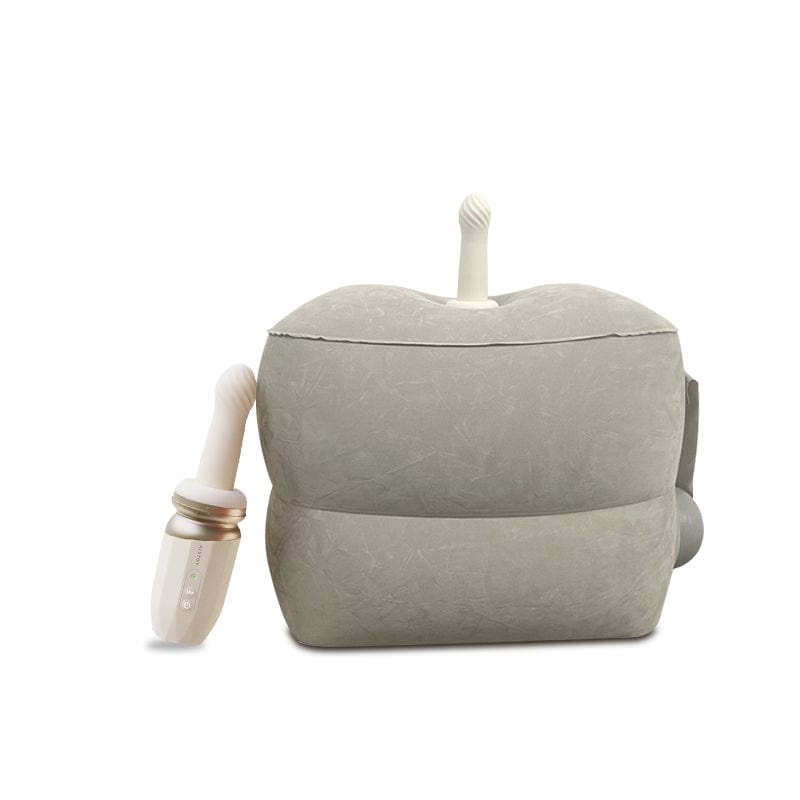 App-controlled sex machine with cushioned chair showing Bluetooth connectivity