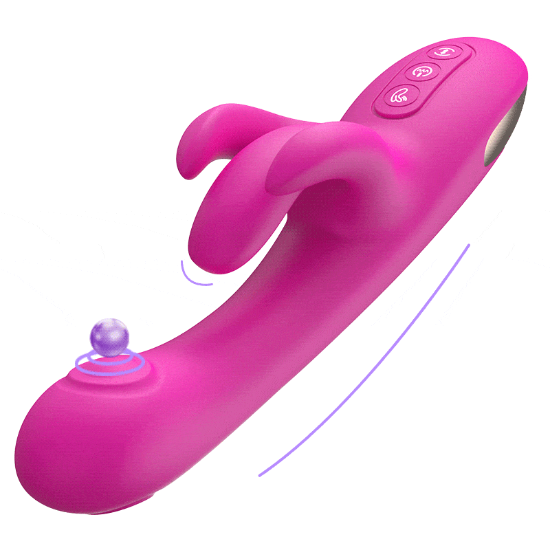 Rose red clitoral G-spot vibrator showing ergonomic shape and silicone texture