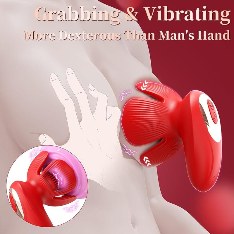 Rose kneader 10 Vibration & Pinching Breast Stimulator with Petal Kneading-IntimiLife