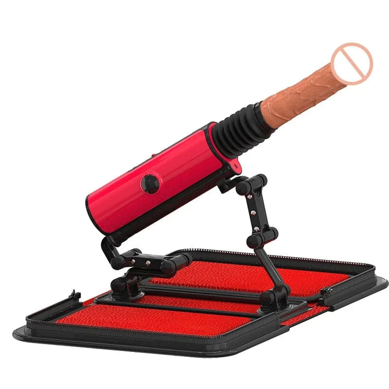 Leather Bag 1.0 Female Sex Machine Masturbation Pumping Gun With Dildos-IntimiLife