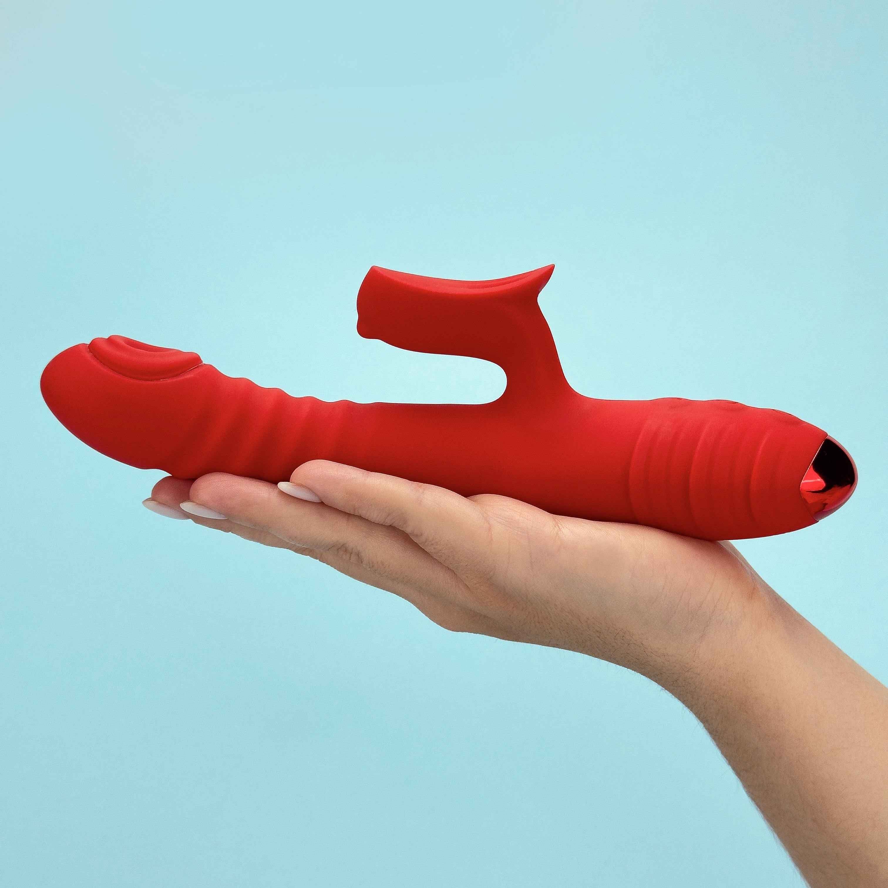 Dual Glow Thrusting Rabbit Vibrator