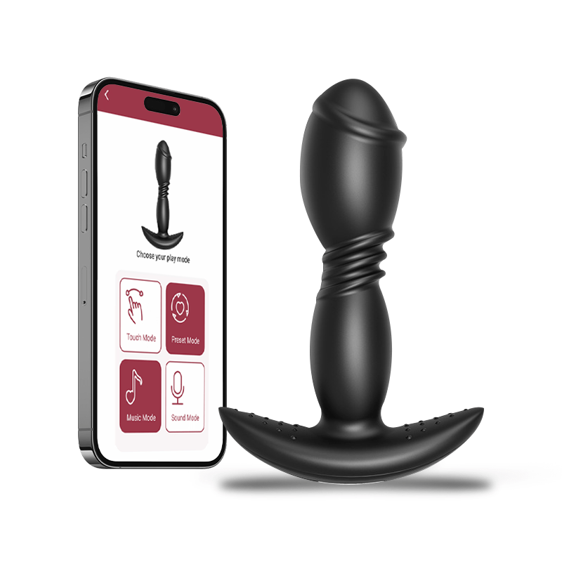 intimilife - Remote App Control Dildo Butt Plug Vibrator Anal Sex Toys for Men-IntimiLife