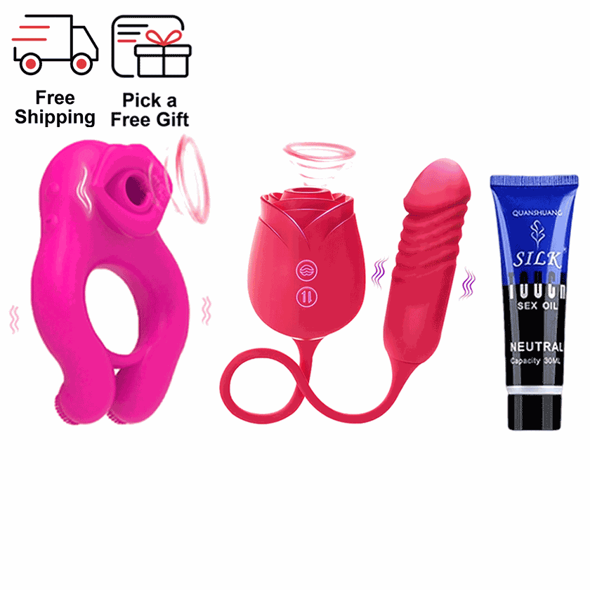 Couples Suction Vibrating Ring – Couples Hot Night Set - External Suction Vibe Ring front product view