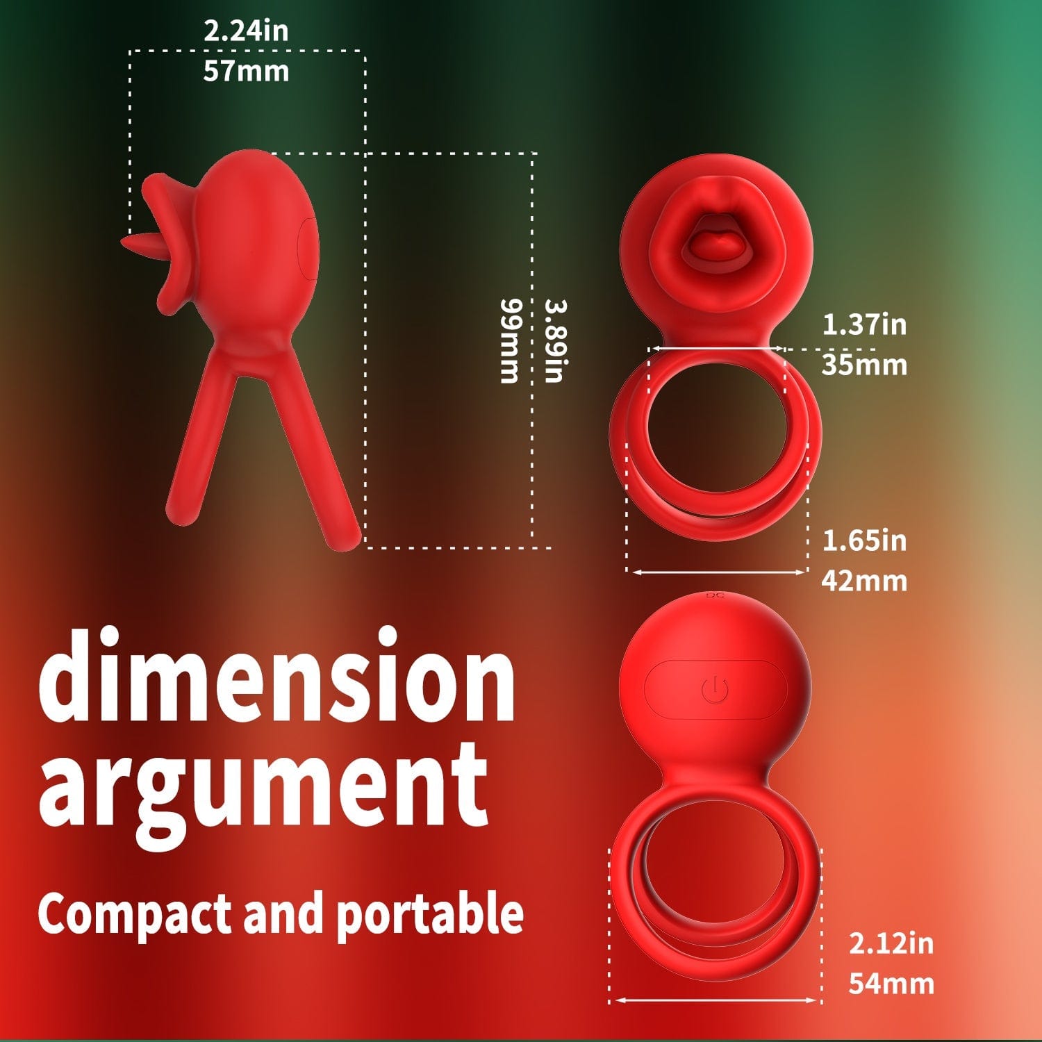 Cock Rings Clitoral Stimulator with Licking Mouth Pleasur with APP control-IntimiLife