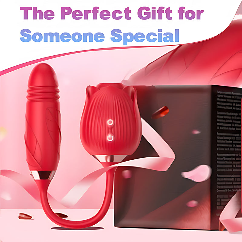 RoséTrio 3-in-1 Rose Massager with Suction & Internal Motion