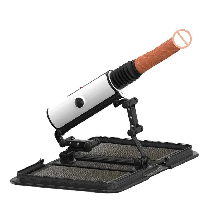 Leather Bag 1.0 Female Sex Machine Masturbation Pumping Gun With Dildos-IntimiLife