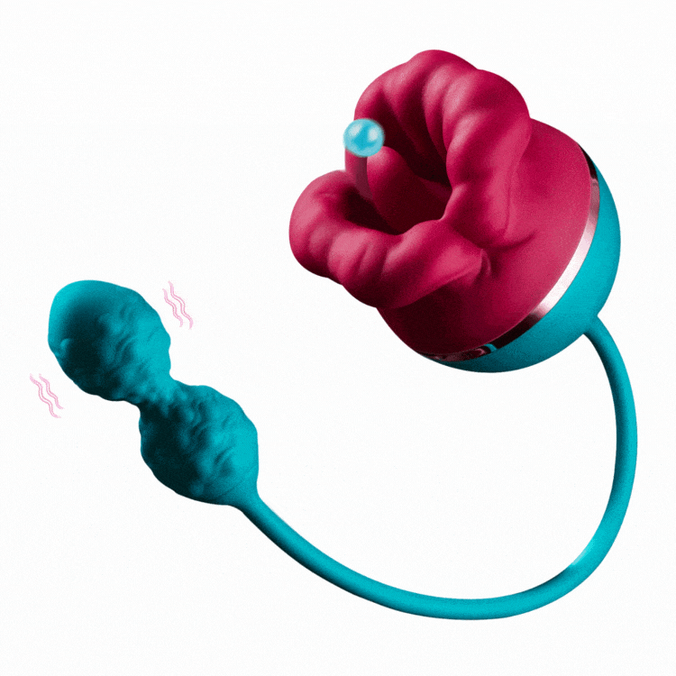 intimilife - Big Mouth Vibrator 3 In1 Tongue Licking Suction G Spot Vibrator With Vibrating Dildo-IntimiLife