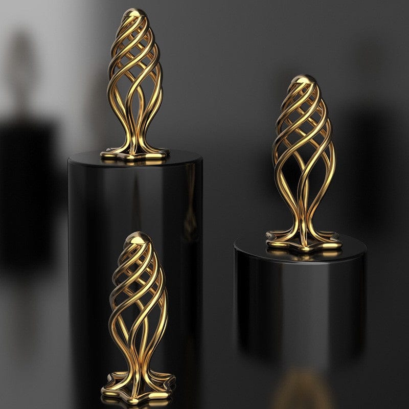 intimilife - Gold Stainless Steel Hollow Anal Plug For Male And Female Anal Expansion-IntimiLife