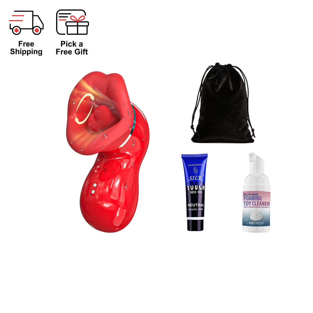 LushMouth Tongue Massager - Rotating Tongue & Suction Massager for Ultimate Pleasure features and controls