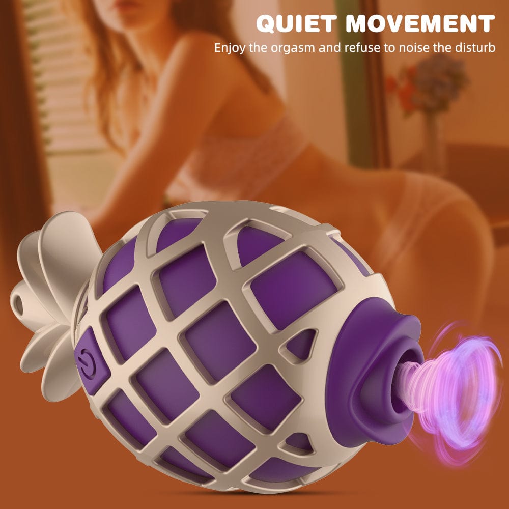 Close-up of the sucking mechanism and smooth body-safe silicone surface