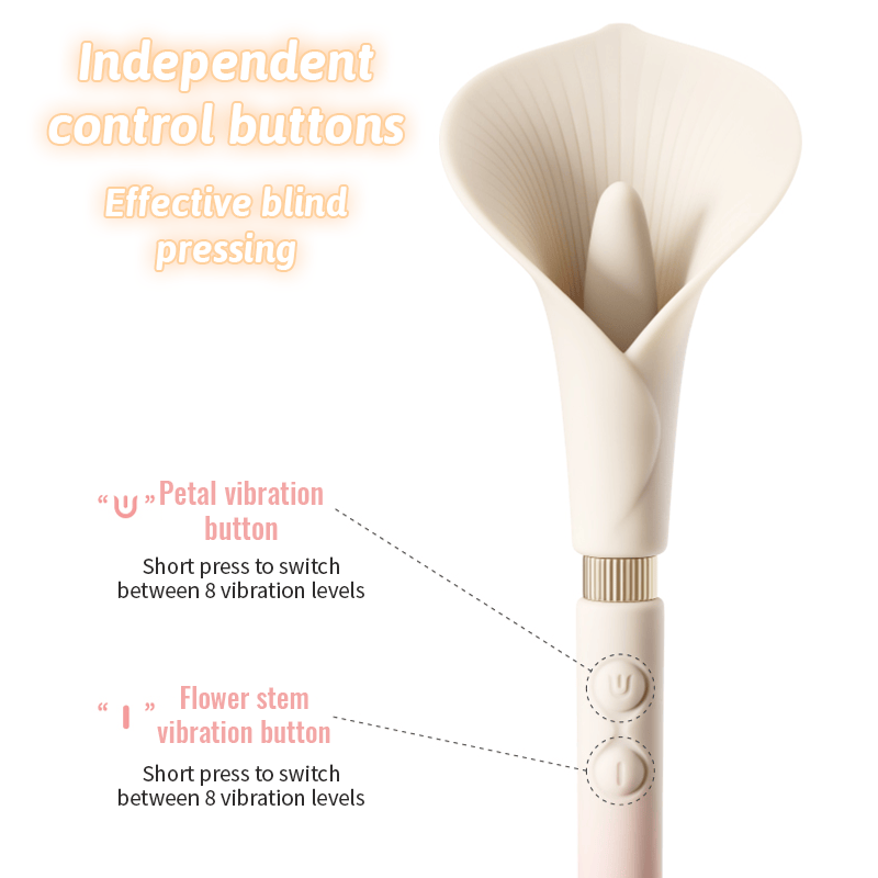 Calla Dual-Head Clit Licking & G-Spot Wand Vibrator-IntimiLife