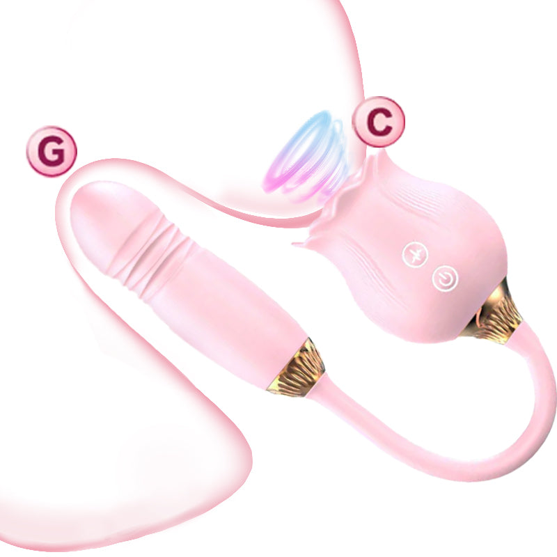 Best-Selling Rose Duo - Suction & Tongue-Style Massagers