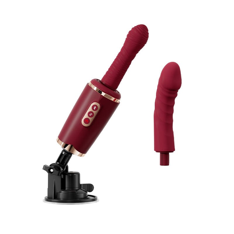 Close-up of silicone dildo with heating function and waterproof material