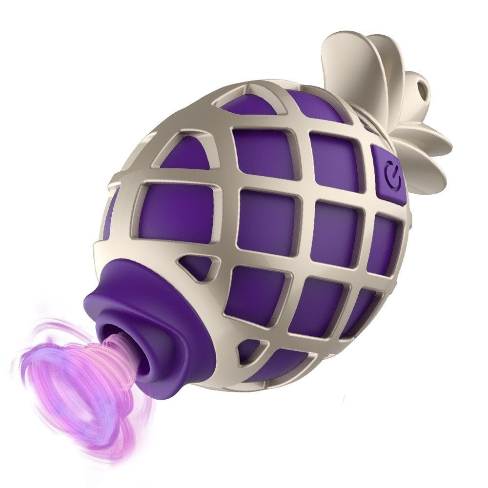 Clitoral sucking egg toy showing ergonomic design and silicone texture