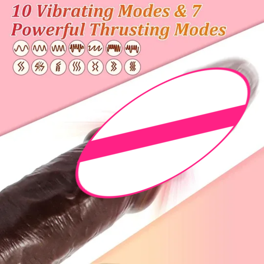 Double-Toy Pleasure Kit - Black Realistic Massager & Rose