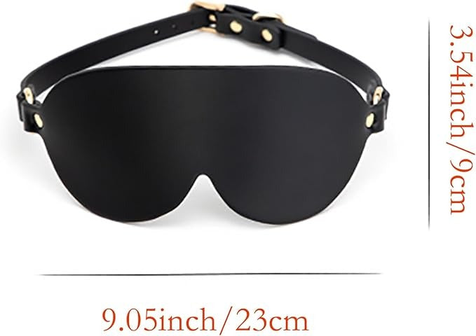 Free Gift — Restraint Play Adjustable Leather Blindfold Mask