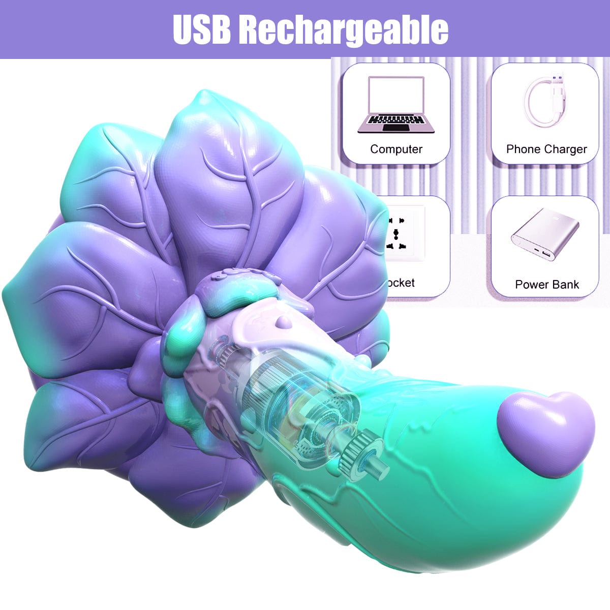 6.3‘’ AIMITEX Rose Silicone Dildo Anal Plug Alien Cute Penis-IntimiLife