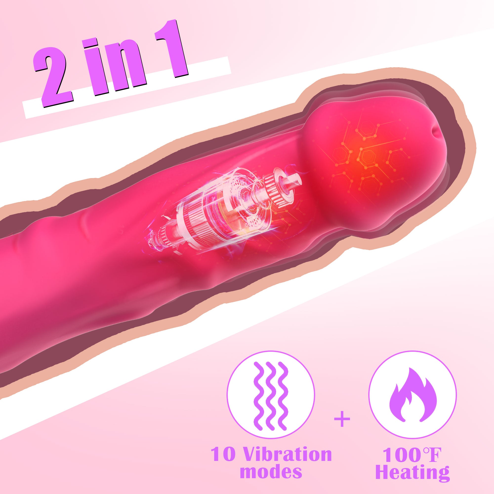 Dildo Vibrator With Vibration & Heating-IntimiLife