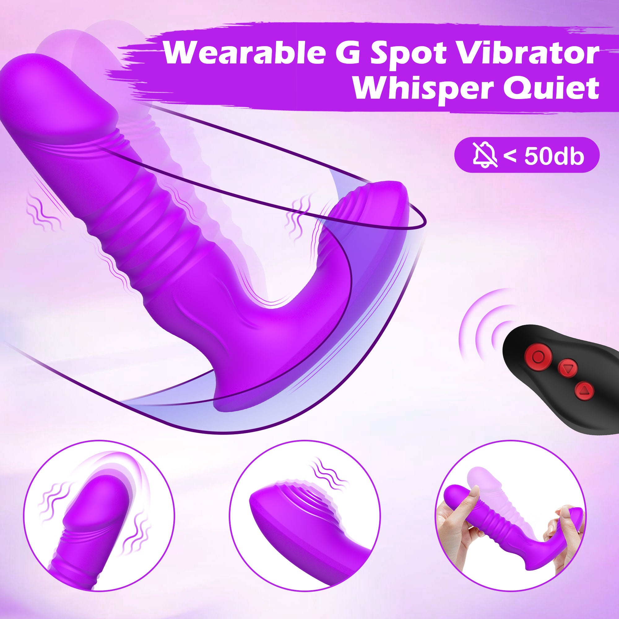 Dildo G Spot Vibrator with Thrusting Vibrating Functions-IntimiLife