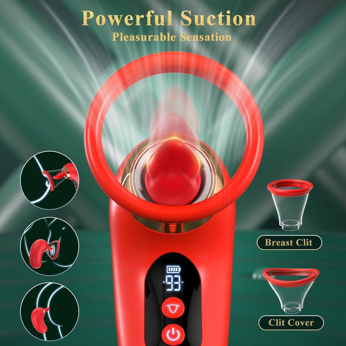 3 in 1 Tongue Sucking and Licking Clitoris Vibrator with App Control-IntimiLife