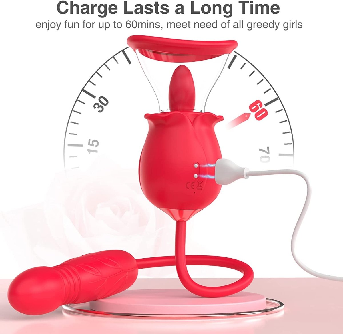 3 in 1 Upgrade Rose Stimulator to Hit all Hot Spots-IntimiLife