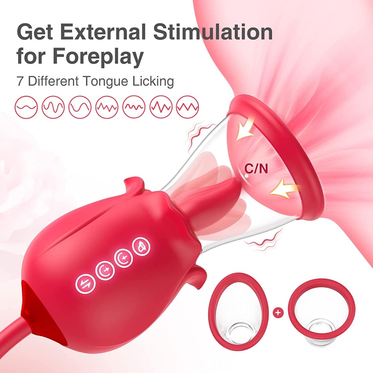 3 in 1 Upgrade Rose Stimulator to Hit all Hot Spots-IntimiLife