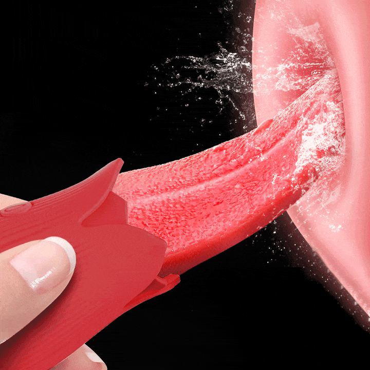 intimilife - Upgraded Rose - 20 Frequency Tongue Licking Vibrator-IntimiLife
